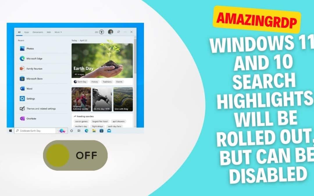 Windows 11 and 10 search highlights will be rolled out,