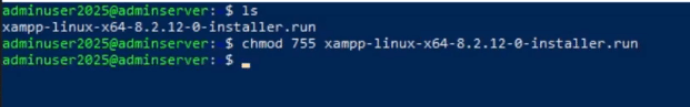 execute permission to the downloaded installer screenshots
