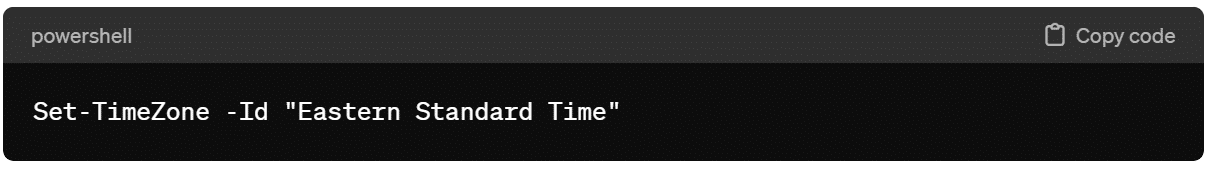 Set the Time Zone