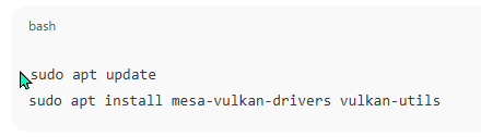 Install Vulkan Drivers Ubuntu