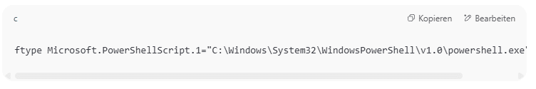 Link that file type to PowerShell