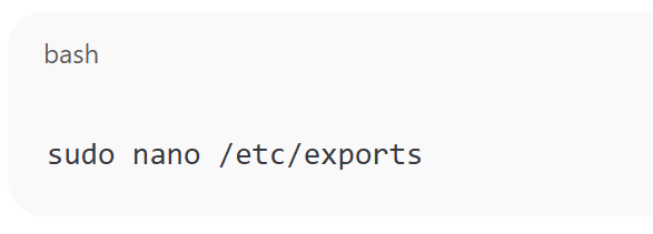 Edit the NFS exports file